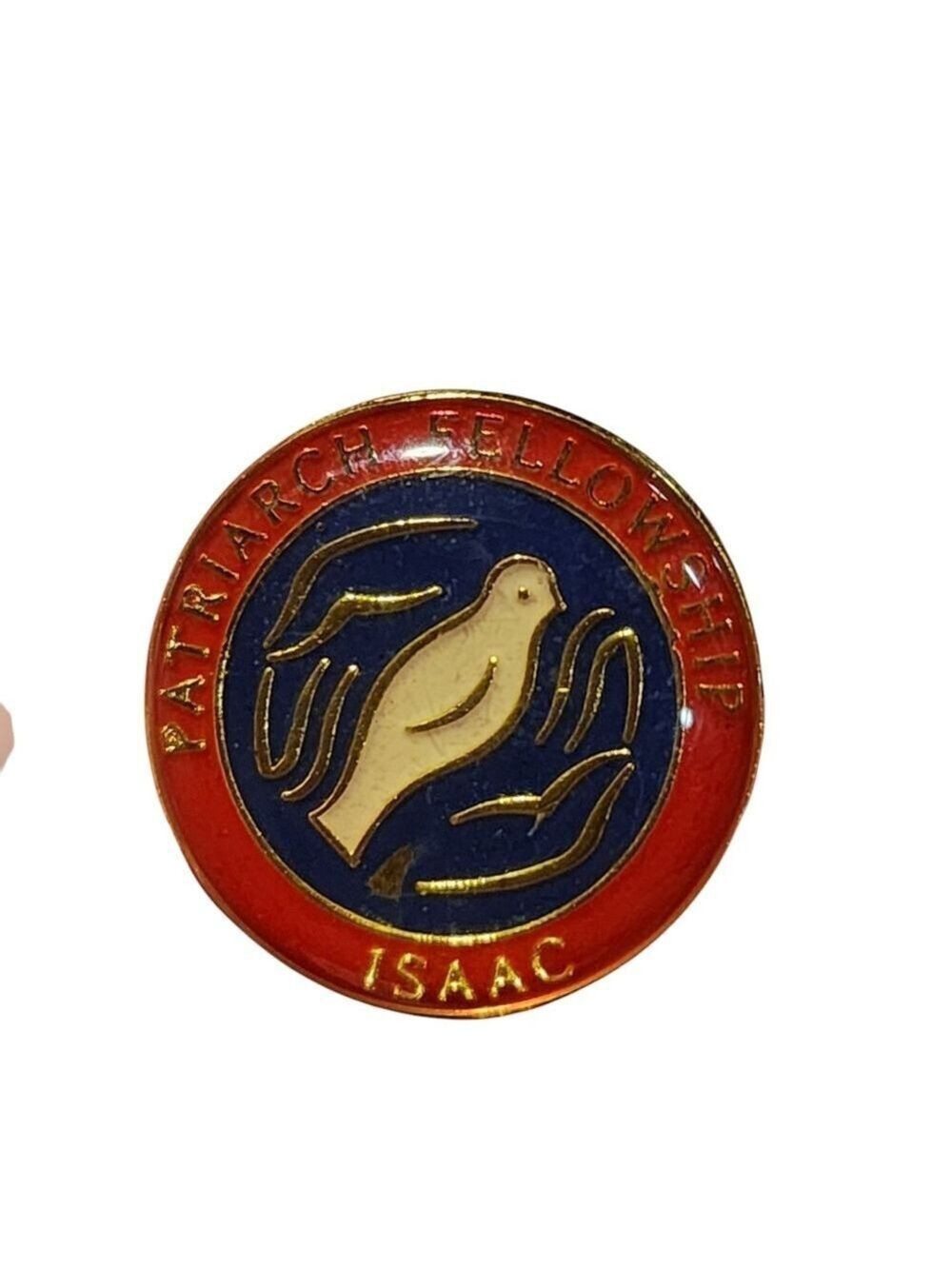 Isaac Patriarch Fellowship Pin Badge Vintage Christian